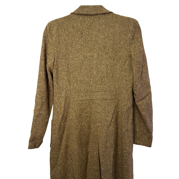 Vintage Womens Lamb Wool Brown Long Pea Coat Made in USA size Small Timeless EUC - Picture 5 of 10